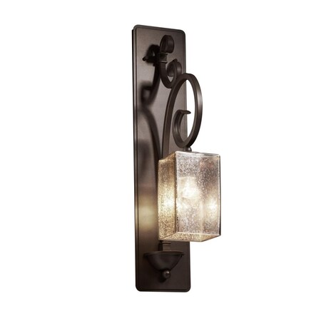 Justice Design Group FSN-8579-15-RBON-DBRZ Fusion Collection Victoria 1-Light Wall Sconce, Tall